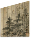 Asian Forest - Cabin & Lodge Print on Natural Pine Wood