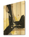 Glam Black and Yellow I - Modern & Contemporary Print on Natural Pine Wood