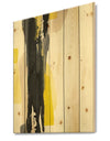 Glam Black and Yellow II - Modern & Contemporary Print on Natural Pine Wood