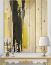 Glam Black and Yellow II - Modern & Contemporary Print on Natural Pine Wood