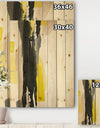 Glam Black and Yellow II - Modern & Contemporary Print on Natural Pine Wood