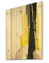 Glam Black and Yellow III - Modern & Contemporary Print on Natural Pine Wood