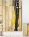 Glam Black and Yellow III - Modern & Contemporary Print on Natural Pine Wood