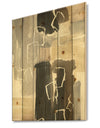 Glam Dancing shape I - Modern & Contemporary Print on Natural Pine Wood