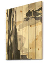 Glam Dancing shape II - Modern & Contemporary Print on Natural Pine Wood