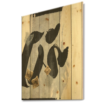 Glam Collage I - Modern & Contemporary Print on Natural Pine Wood