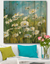 Summer Field II - Traditional Print on Natural Pine Wood