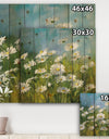 Summer Field II - Traditional Print on Natural Pine Wood