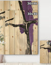Glam Cerulean I - Transitional Print on Natural Pine Wood