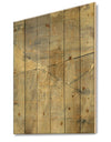 Geometric Cream Block I - Modern Glam Print on Natural Pine Wood
