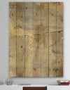 Geometric Cream Block I - Modern Glam Print on Natural Pine Wood
