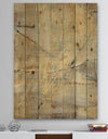 Geometric Cream Block III - Modern Glam Print on Natural Pine Wood