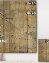 Geometric Cream Block III - Modern Glam Print on Natural Pine Wood