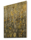 Rain Abstract V - Modern Glam Print on Natural Pine Wood