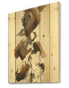 Gold Glam Squares I - Modern & Contemporary Print on Natural Pine Wood