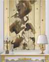 Gold Glam Squares I - Modern & Contemporary Print on Natural Pine Wood