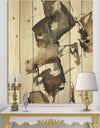 Gold Glam Squares II - Modern & Contemporary Print on Natural Pine Wood