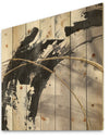Glam Painted Arcs I - Transitional Print on Natural Pine Wood