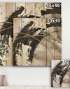 Glam Painted Arcs I - Transitional Print on Natural Pine Wood
