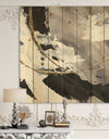 Glam Printed Arcs II - Transitional Print on Natural Pine Wood