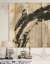 Glam Painted Arcs IV - Transitional Print on Natural Pine Wood