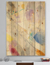 Spring Minimalist Confetti I - Modern & Contemporary Print on Natural Pine Wood