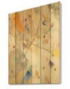 Spring Minimalist Confetti II - Modern & Contemporary Print on Natural Pine Wood