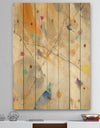 Spring Minimalist Confetti II - Modern & Contemporary Print on Natural Pine Wood