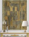 Glam Metallic Form II - Modern & Transitional Print on Natural Pine Wood