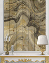 Glam Gold Canion - Modern & Transitional Print on Natural Pine Wood