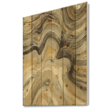 Glam Gold Canion - Modern & Transitional Print on Natural Pine Wood