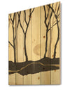 Forest Silhouette III - Modern Farmhouse Print on Natural Pine Wood