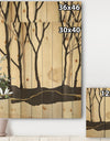 Forest Silhouette III - Modern Farmhouse Print on Natural Pine Wood