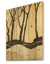 Forest Silhouette IV - Modern Farmhouse Print on Natural Pine Wood