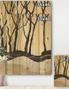 Forest Silhouette IV - Modern Farmhouse Print on Natural Pine Wood