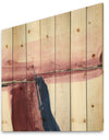 Patch of Dirty Pink I - Shabby Chic Print on Natural Pine Wood