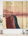 Patch of Dirty Pink I - Shabby Chic Print on Natural Pine Wood