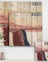 Patch of Dirty Pink I - Shabby Chic Print on Natural Pine Wood