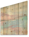 Metallic Shabby Pink I - Shabby Chic Print on Natural Pine Wood