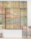 Metallic Shabby Pink I - Shabby Chic Print on Natural Pine Wood