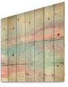 Metallic Shabby Pink II - Shabby Chic Print on Natural Pine Wood