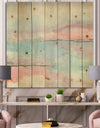 Metallic Shabby Pink II - Shabby Chic Print on Natural Pine Wood