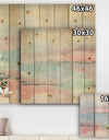 Metallic Shabby Pink II - Shabby Chic Print on Natural Pine Wood