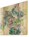 Pastel Foral Composition I - Cabin & Lodge Print on Natural Pine Wood