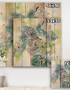 Pastel Foral Composition I - Cabin & Lodge Print on Natural Pine Wood