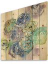 Pastel Foral Composition II - Cabin & Lodge Print on Natural Pine Wood