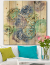 Pastel Foral Composition II - Cabin & Lodge Print on Natural Pine Wood
