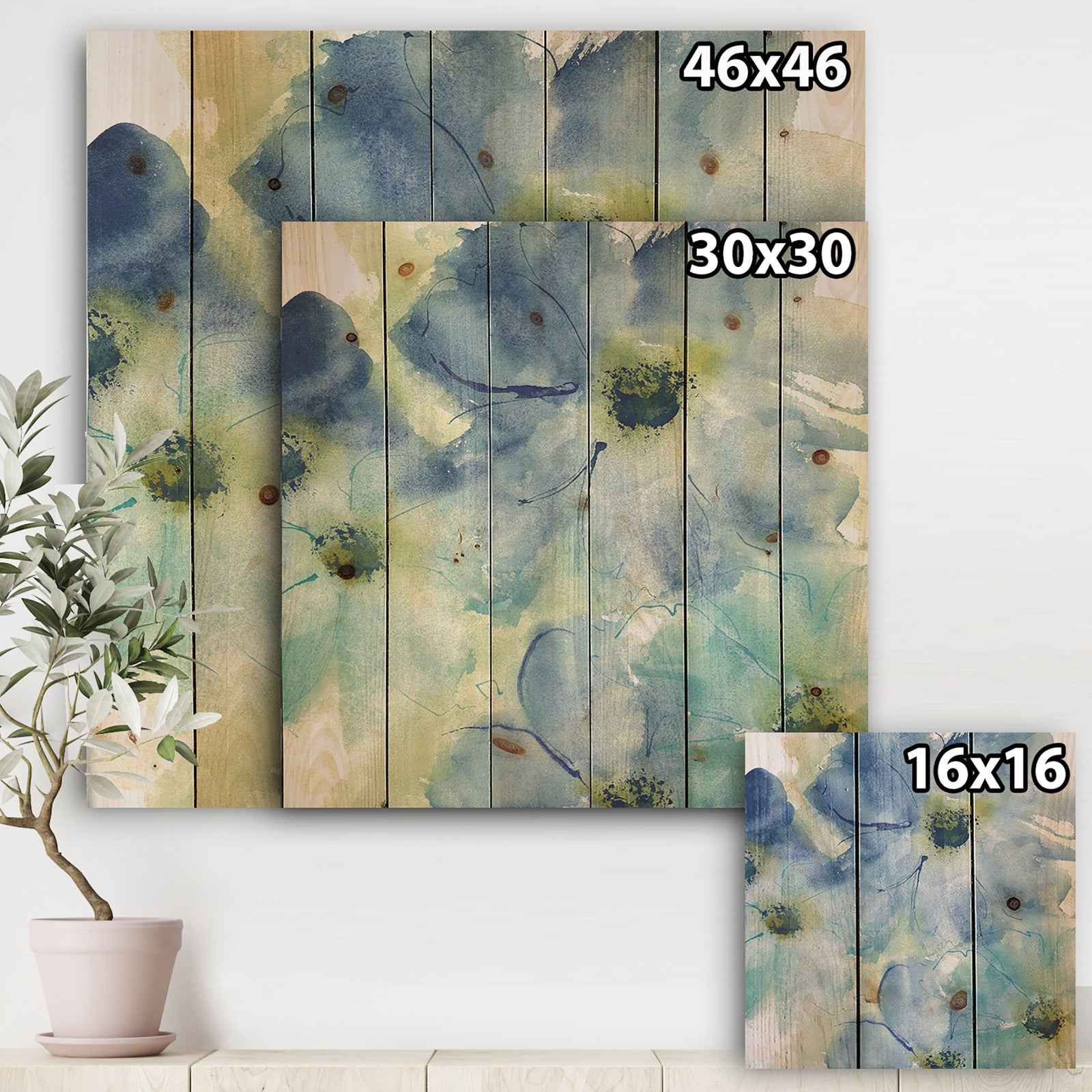 Seashell Cosmos I - Cabin & Lodge Print on Natural Pine Wood
