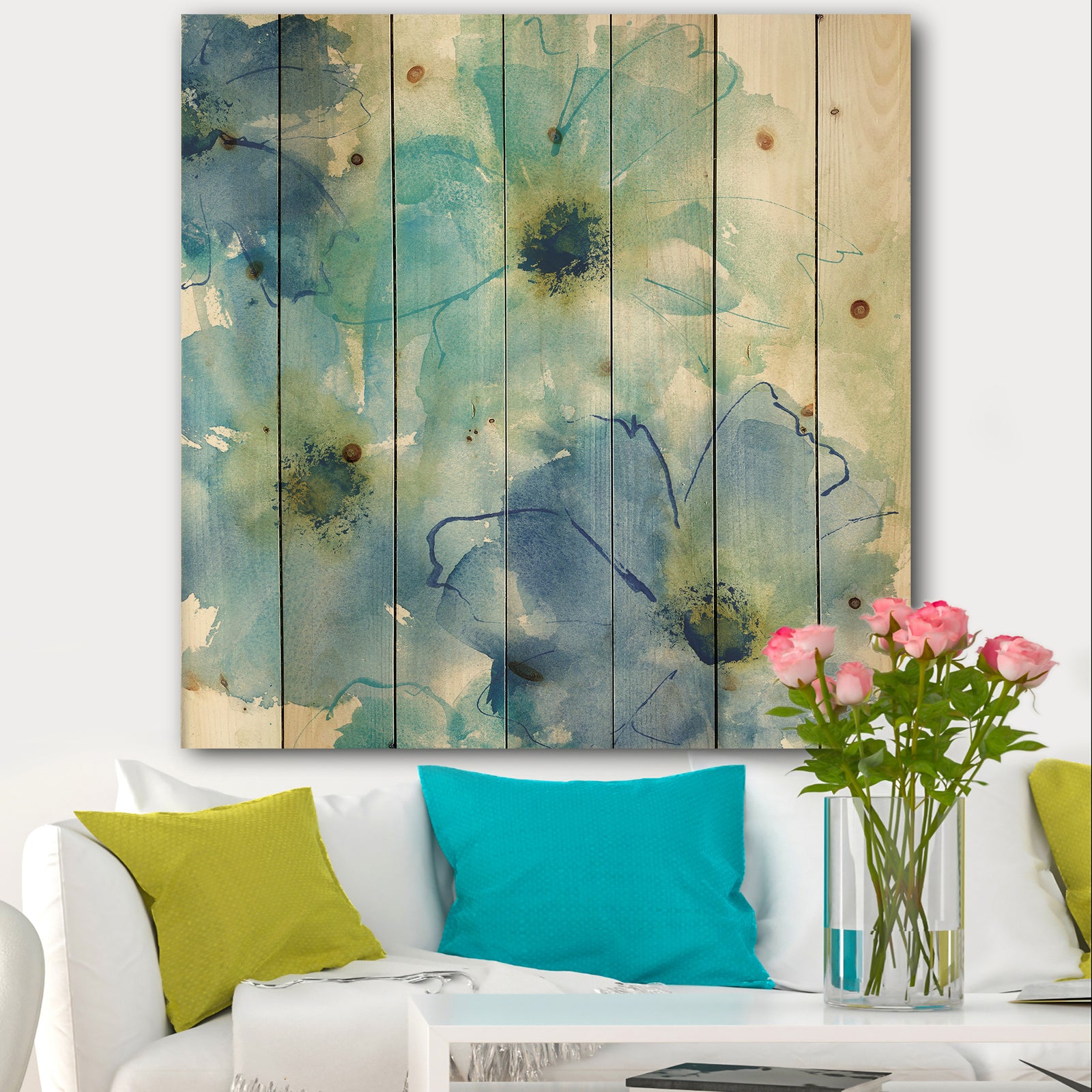 Seashell Cosmos II - Cabin & Lodge Print on Natural Pine Wood