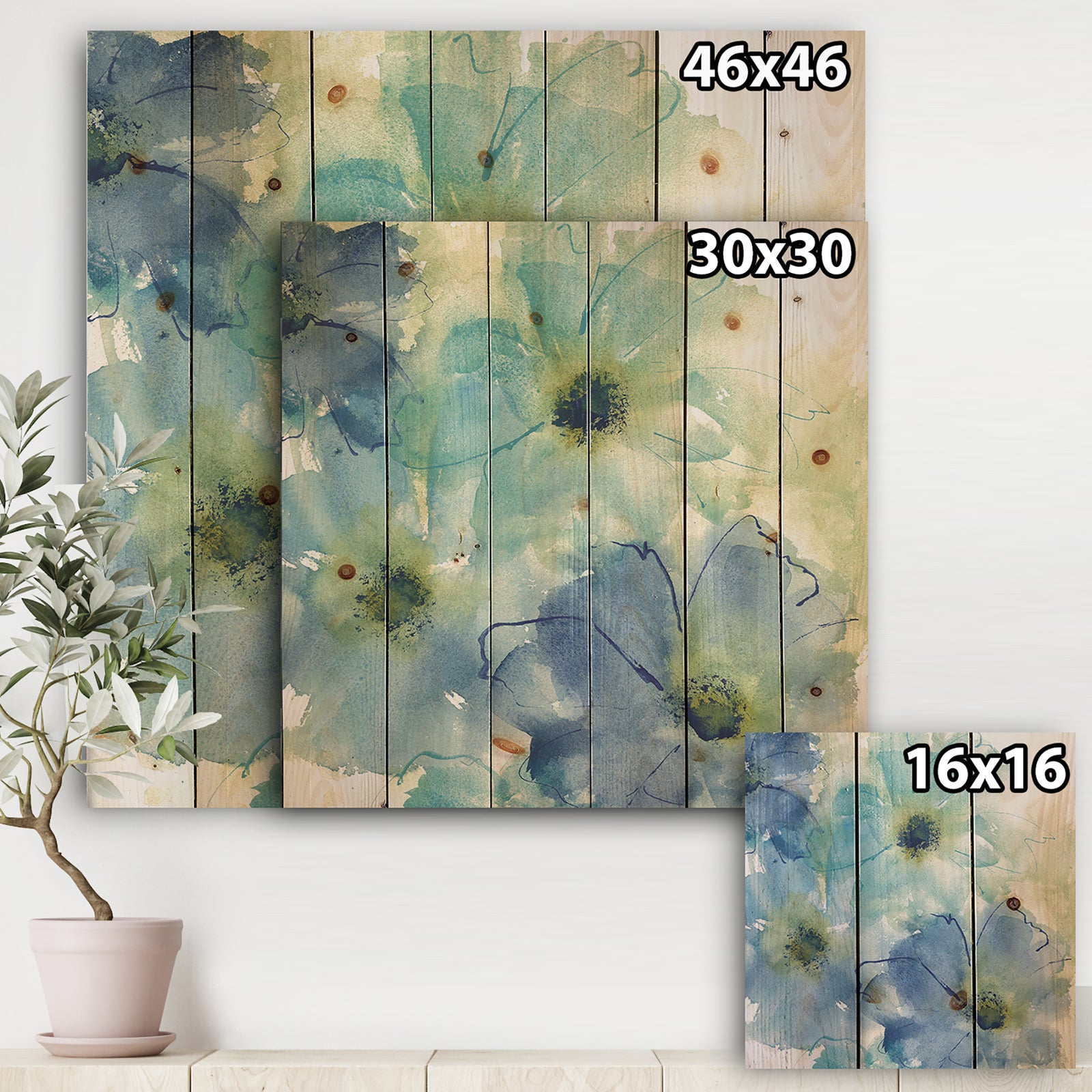 Seashell Cosmos II - Cabin & Lodge Print on Natural Pine Wood